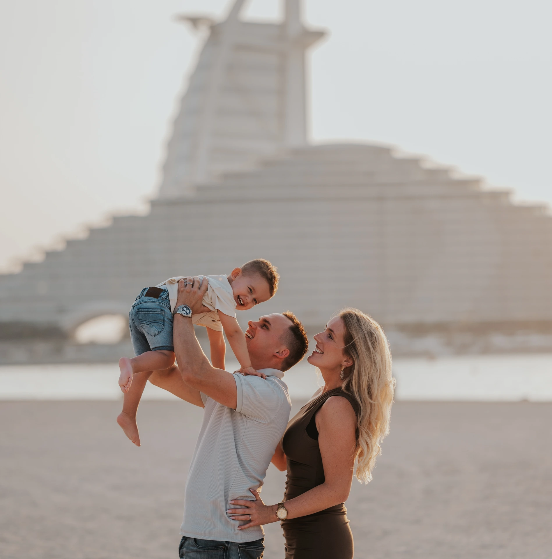 Travaya photoshoot Family having fun at sea